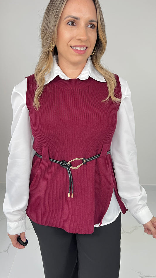 Wine Top with Belt