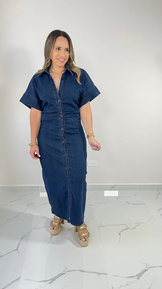 Button Denim Dress