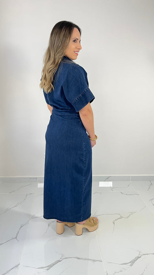 Button Denim Dress