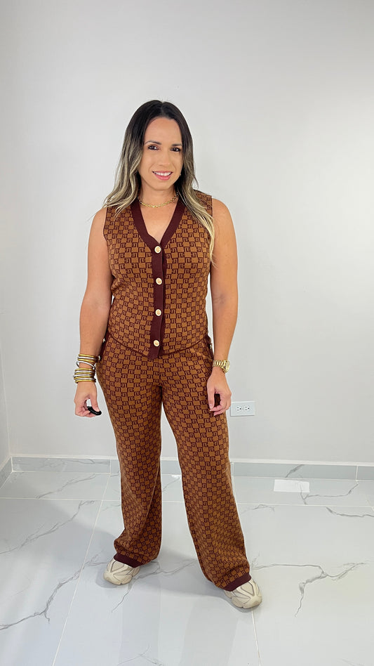 Brown Two Tone Set