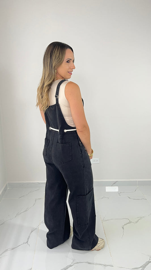 Denim Black Jumpsuit