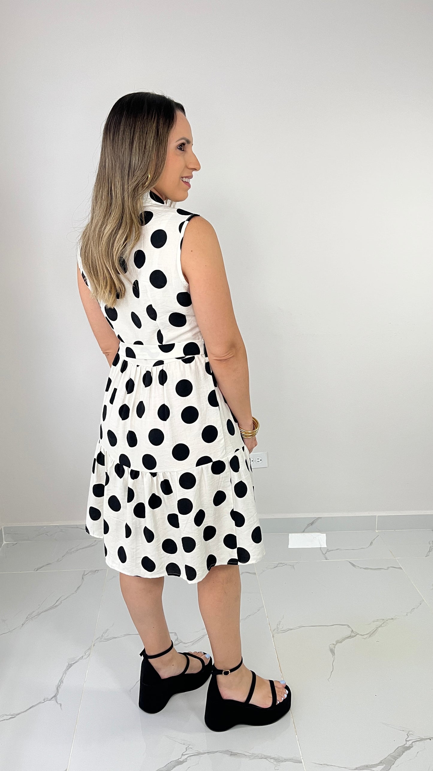 Polka Dots White Dress