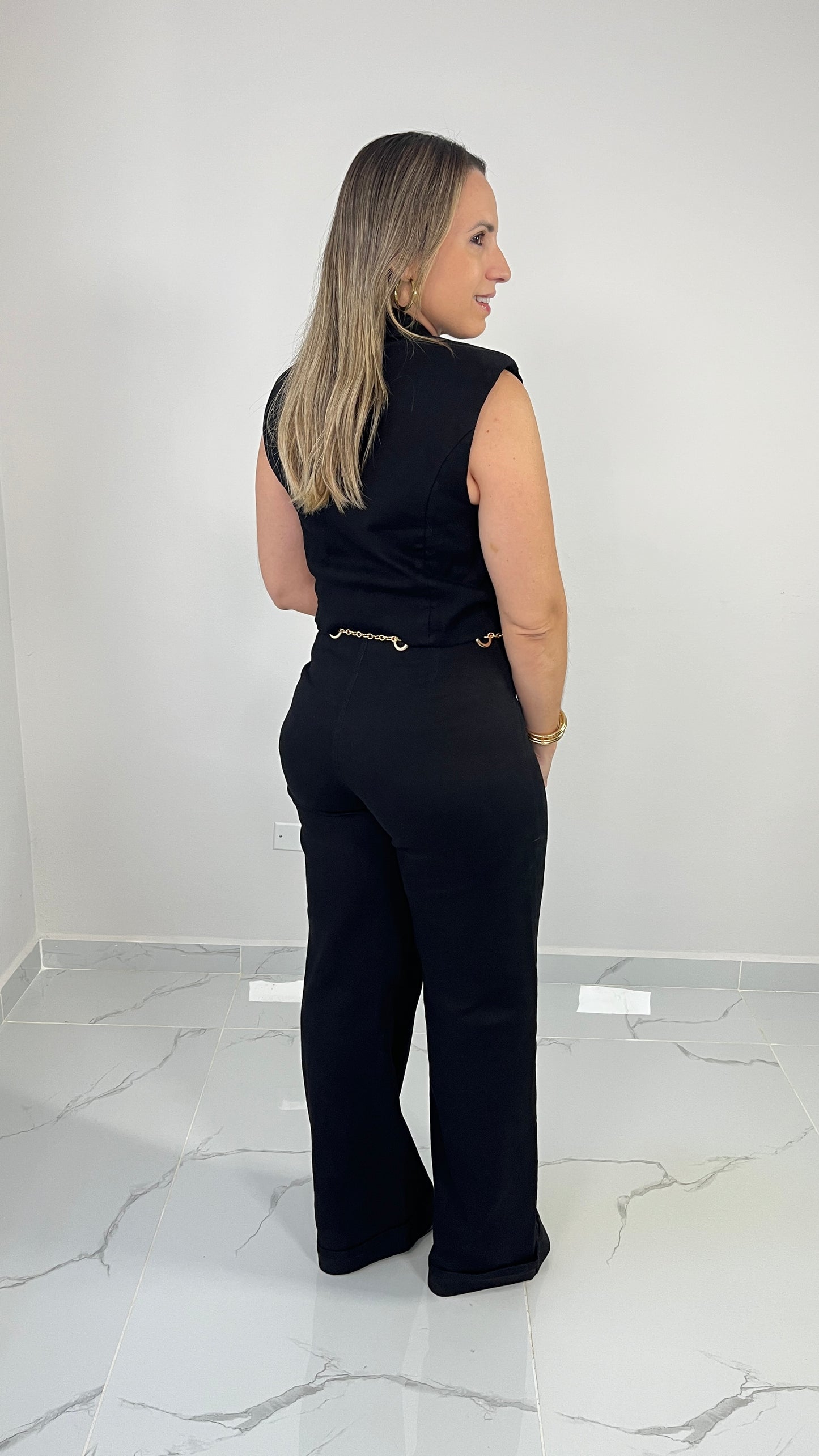 Denim Vest Top and Pant Set