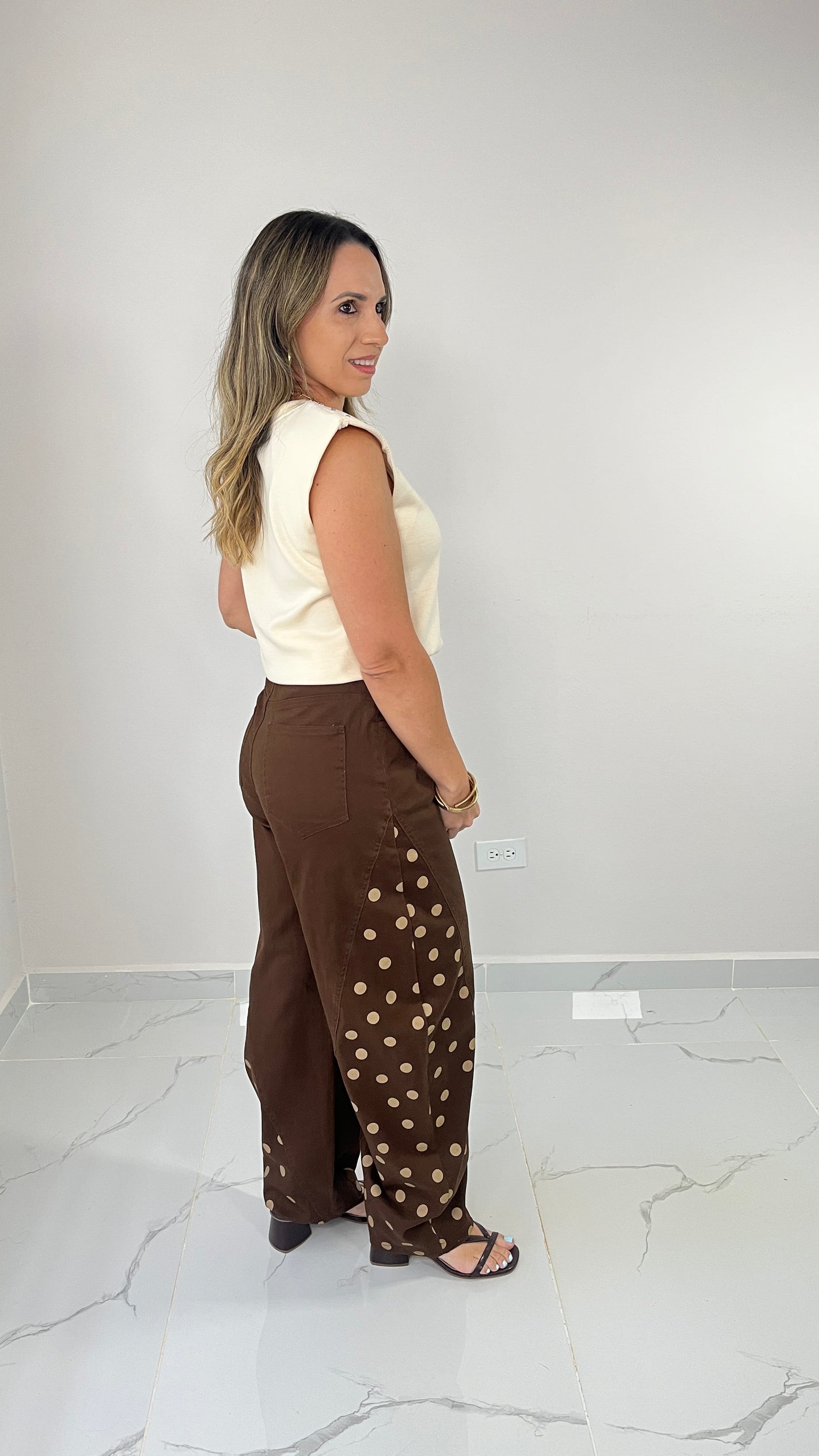 Contrast Barrel Pant