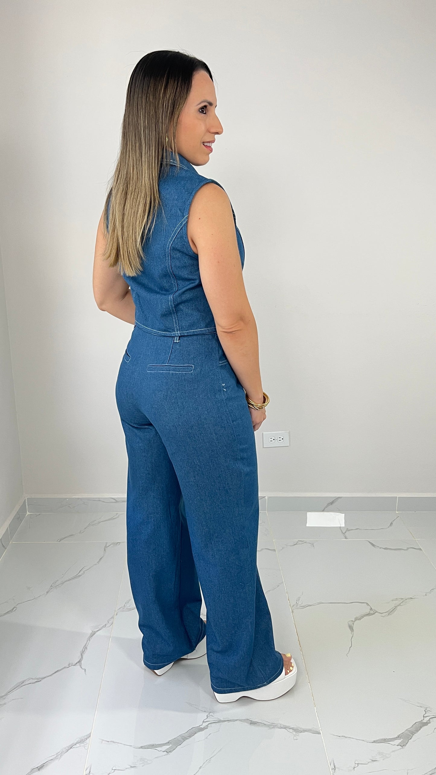 Denim Pant Set